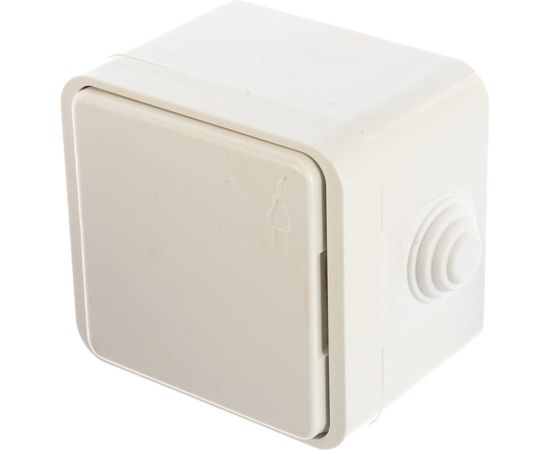 Розетка UNIVersal Клио с/з с крышкой IP44 белая К2229 – изображение 2