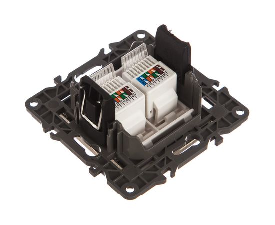 Розетка ЭРА 14310804 2хRJ45, IP20, шампань Б0034311 – изображение 2