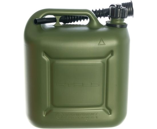 Канистра для ГСМ вертикальная, 10 л пластиковая, усиленная STELS 53126 – изображение 2