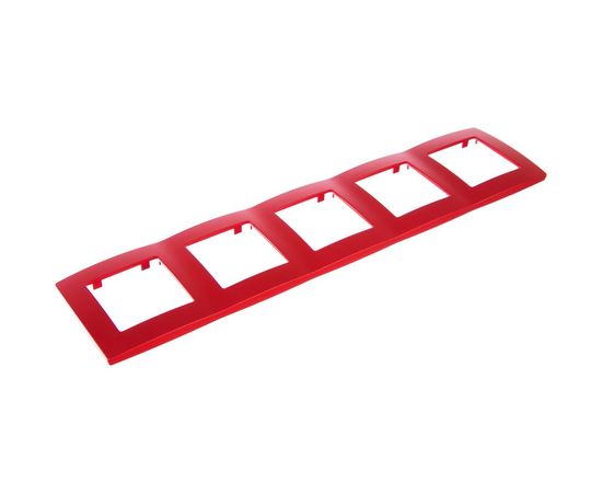 Рамка ЭРА 12500523 на 5 постов, красный Б0019420 – изображение 2