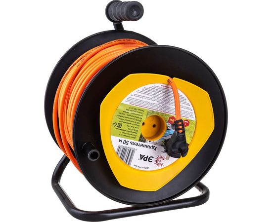 Силовой удлинитель ЭРА RPx-1-2x1.5-50m на пластиковой катушке, без заземления, 1 гнездо, 50 метров, ПВС 2x1.5, 2/36 Б0046835 – изображение 2