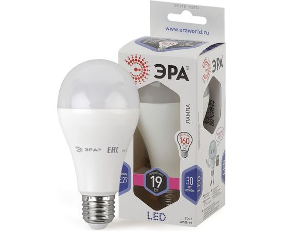 Светодиодная лампа ЭРА LED A65-19W-860-E27 Б0031704 – изображение 2
