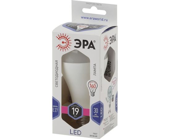 Светодиодная лампа ЭРА LED A65-19W-860-E27 Б0031704 – изображение 3