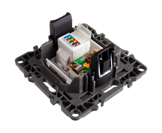 Комбинированная розетка ЭРА 12-3110-13 RJ45 TV, IP20, 12, бронза Б0027448 – изображение 3