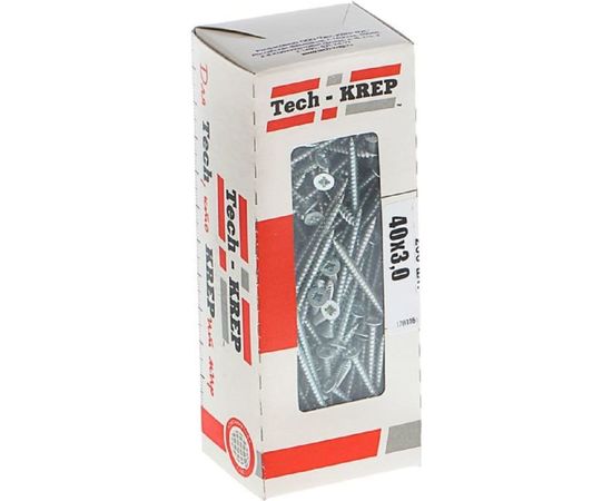 Универсальный саморез Tech-Krep 40х3,0 мм 200 шт оцинкованный, коробка с окном 102166 – изображение 3