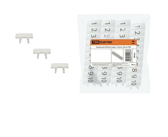 Маркеры для ЗКБ TDM 4мм2 цифры 1-10 упак. 100 шт. SQ0822-0053 – изображение 4