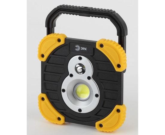 Фонарь-прожектор ЭРА PA-801 серия Практик 10Вт COB, 3,3 Ач, диммер, IPX6, PowerBank, коробка Б0036614 – изображение 4
