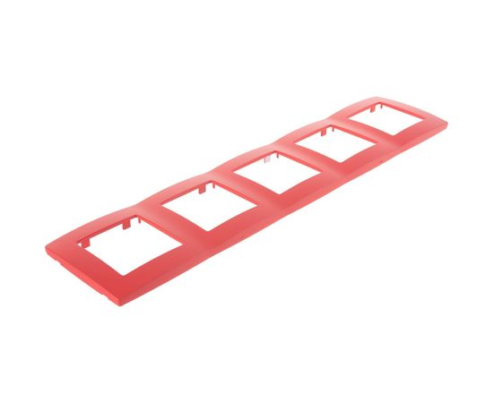 Рамка ЭРА 12500523 на 5 постов, красный Б0019420 – изображение 4