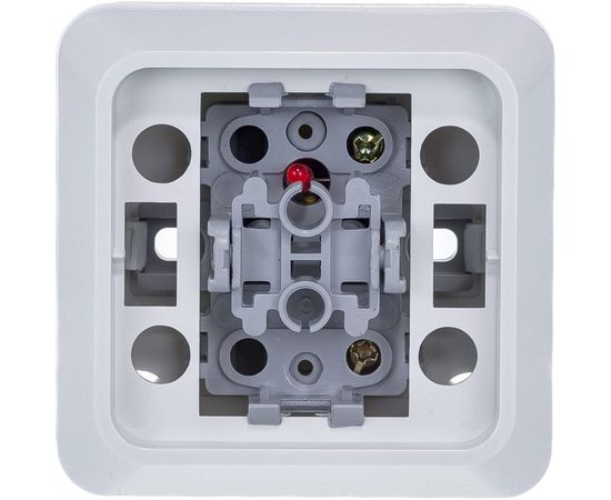Одноклавишный выключатель TDM открытой установки с подсветкой, белый Ладога SQ1801-0009 – изображение 4