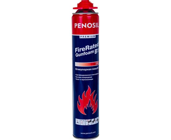 Огнеупорная профессиональная монтажная пена Penosil Premium Fire Rated Gunfoam B1 720 ml A1525Z – изображение 4