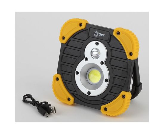 Фонарь-прожектор ЭРА PA-801 серия Практик 10Вт COB, 3,3 Ач, диммер, IPX6, PowerBank, коробка Б0036614 – изображение 5