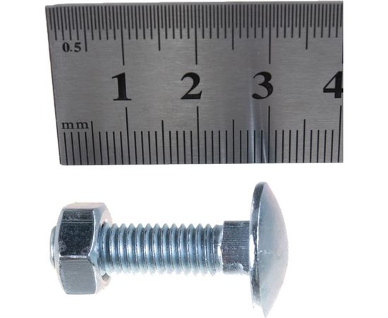 Мебельный болт Tech-Krep DIN603 оцинк. М8х30 с гайкой 6шт 108767 – изображение 5