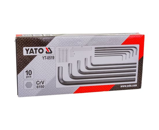 Набор шетигранных ключей YATO 3,0-17мм, CrV, 10 шт YT-0519 – изображение 5