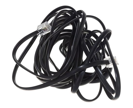 Кабель Cablexpert телефонный аппарат-розетка, 5 м чёрный TC6P4C-5M-BK – изображение 8