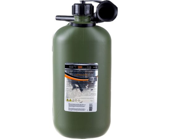 Канистра для ГСМ вертикальная, 10 л пластиковая, усиленная STELS 53126 – изображение 8