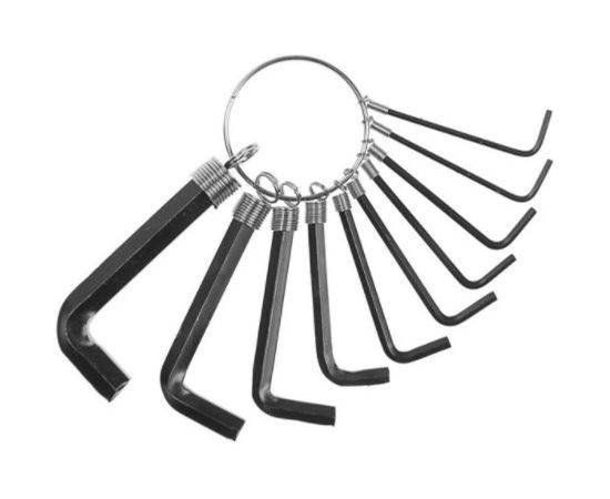 Набор шестигранных ключей TUNDRA на кольце , 1.5 - 10 мм, 10 шт. 882075 