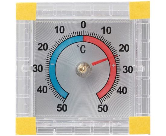 Оконный биметаллический термометр GARDEN SHOW квадратный в пакете ПТ000001555 