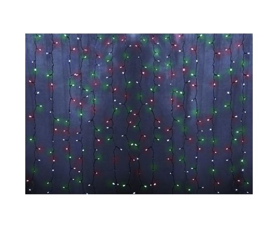 Гирлянда Neon-Night ДОЖДЬ занавес 1.5х1м, прозрачный ПВХ, 96 LED МУЛЬТИКОЛОР IP20 235-029 