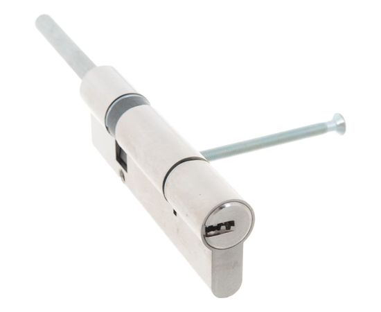 Цилиндровый механизм под вертушку CISA дл. шток ASIX OE307-88.12 100 мм/65+10+25, НИКЕЛЬ 33431 