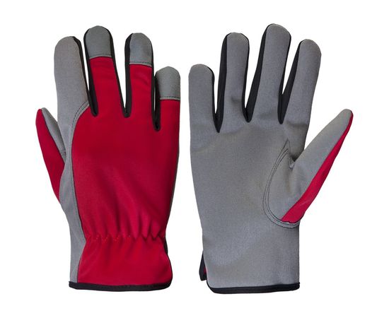 Трикотажные перчатки Jeta Safety Motor красный/серый JLE621-10/XL 