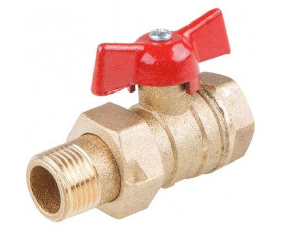 Шаровой кран БАЗ американка, Ду25, А31/1 прямой, бабочка, латунь БАЗ 