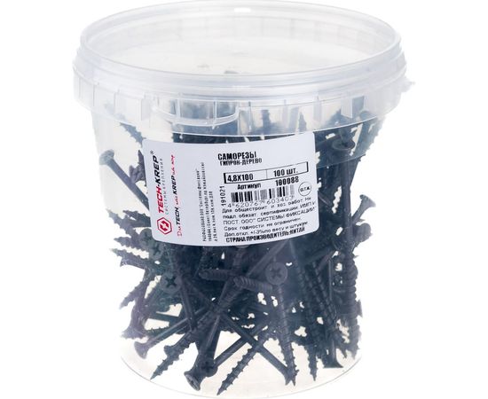 Саморез Tech-Krep ШСГД 4,8х100 100 шт, ведро 100088 