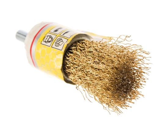 Щетка-крацовка для дрели, концевая со шпилькой, 25 мм РемоКолор 45-2-402 – изображение 2