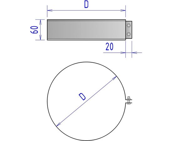 Хомут соединительный ФЕНИКС ДЫМОХОДЫ 1ХС 150, 409 0.5 000003208 – изображение 2