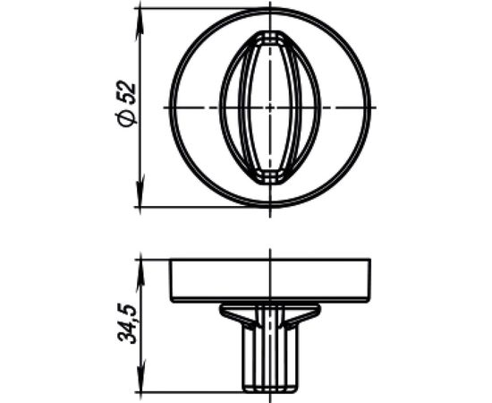 Поворотная ручка ARMADILLO WC-BOLT BK6/URB АВ-7 Бронза 34329 – изображение 2