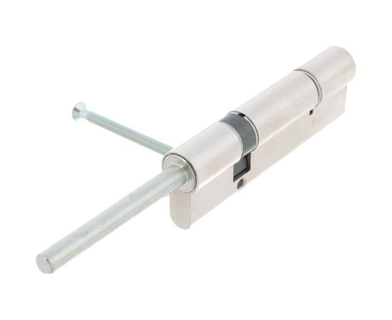 Цилиндровый механизм под вертушку CISA дл. шток ASIX OE307-88.12 100 мм/65+10+25, НИКЕЛЬ 33431 – изображение 2