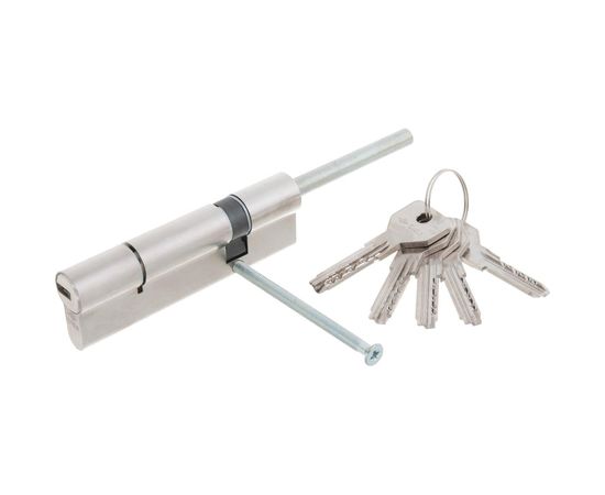 Цилиндровый механизм под вертушку CISA дл. шток ASIX OE307-88.12 100 мм/65+10+25, НИКЕЛЬ 33431 – изображение 3