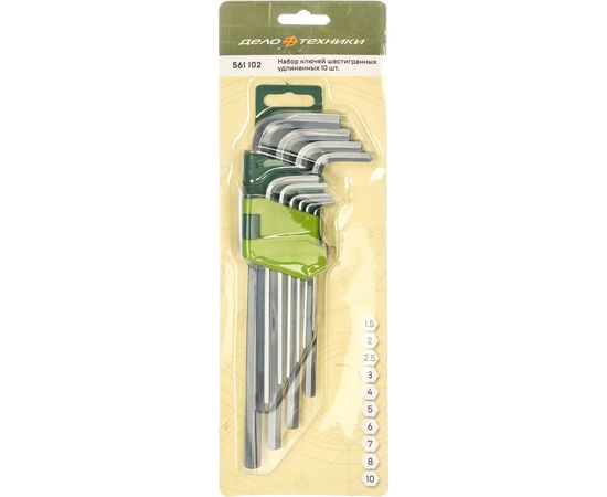 Набор шестигранных длинных ключей 10 шт ДТ/40 Дело Техники 561102 – изображение 3