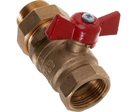 Шаровой кран БАЗ американка, Ду25, А31/1 прямой, бабочка, латунь БАЗ – изображение 3