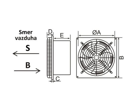 Многофункциональный металлический настенный вентилятор MTG MF300Z-34 S 21593 – изображение 3