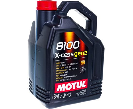 Масло cинтетическое (8100 X-cess GEN2; 5W40; 5 л) MOTUL 109776 – изображение 3