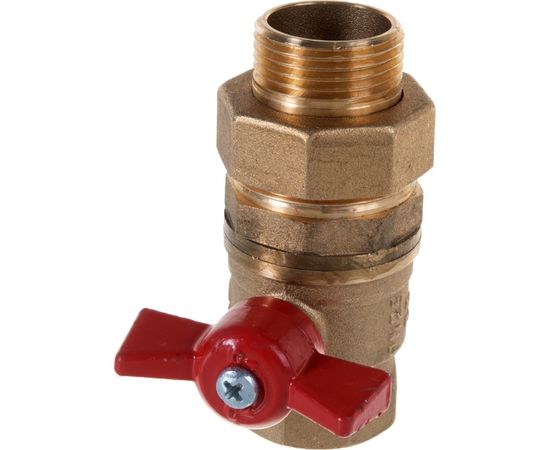 Шаровой кран БАЗ американка, Ду25, А31/1 прямой, бабочка, латунь БАЗ – изображение 5