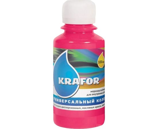 Универсальный колер Krafor №10 фуксия 0.1 л 32159 
