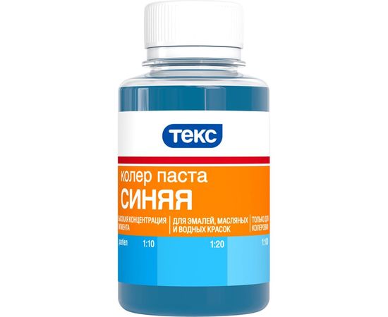 Универсальная паста колер Текс № 06 синяя 0,1 л 19027 
