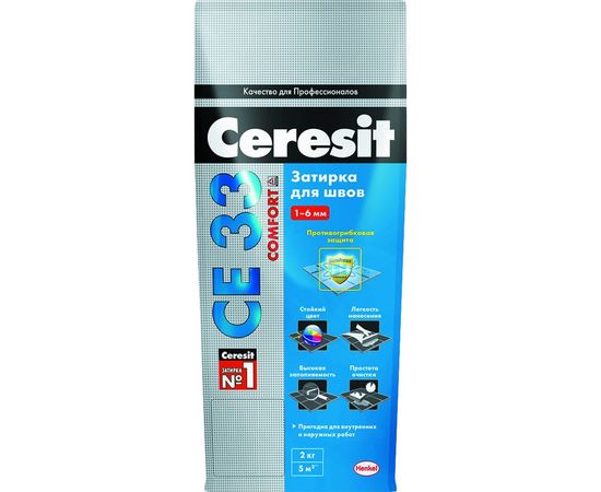 Затирка Ceresit №01 СЕ 33 Белая фольга 2 кг 1/12 48585 