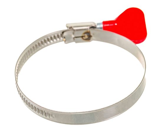 Обжимной хомут из нержавеющей стали Tech-Krep 40х60 с бабочкой 1шт - ярлык 112850 