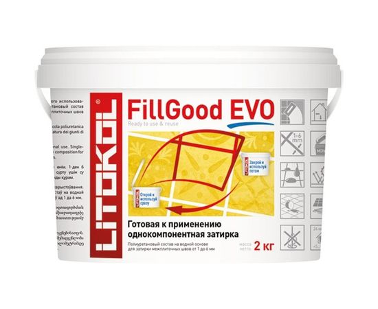 Полиуретановый состав для затирки швов LITOKOL FillGood EVO F.125 GRIGIO CEMENTO 496300002 