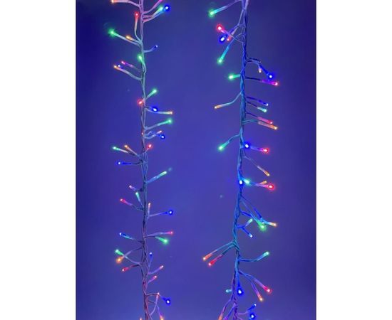 Гирлянда ЭРА ENIN WM LED Мишура 3.9 м белый провод, мультиколор, 220V 24/576 Б0047972 