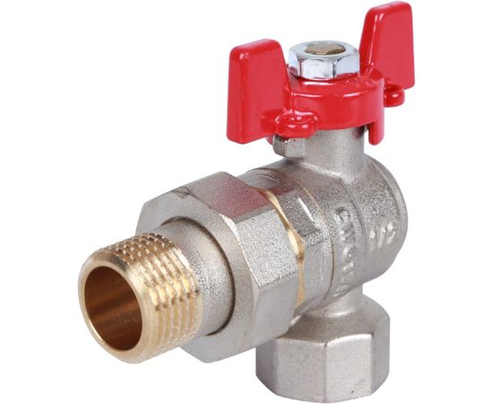 Шаровой кран угловой с американкой ROMMER 1/2"", ВН/НР, RBV-0006-0610215, RG008UB5BNBF2A 