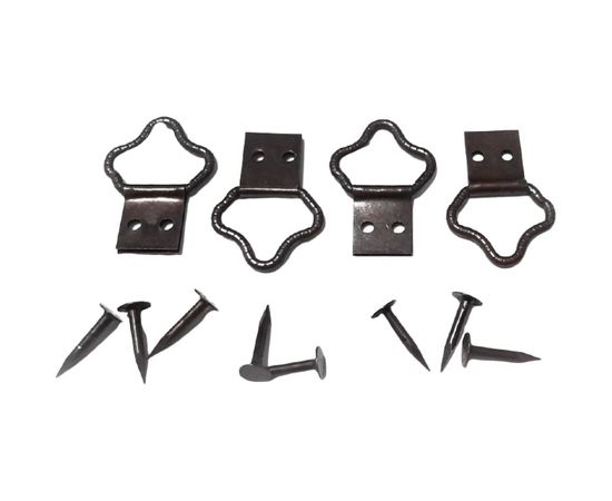 Петля-подвес ЕВРОПАРТНЕР корона-кольцо для картины, фоторамки, бронза 4 шт. 16 0319 1 