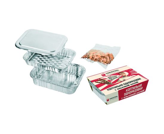 Одноразовая коптильня СОЮЗГРИЛЬ с щепой N1-F14 