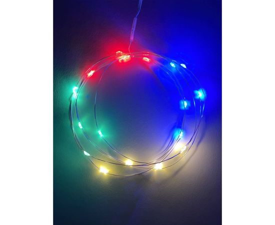 Гирлянда ЭРА ENIN2M LED, Нить, 2 м, мультиколор, АА, IP20 Б0041983 