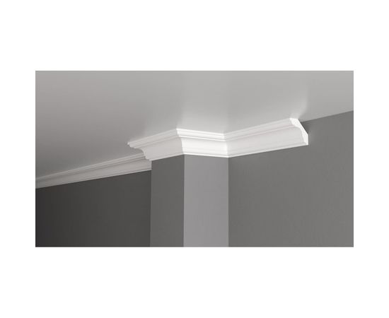 Потолочный карниз Decor-Dizayn ударопрочный влагостойкий под покраску 49Х49Х2000 мм DD05 