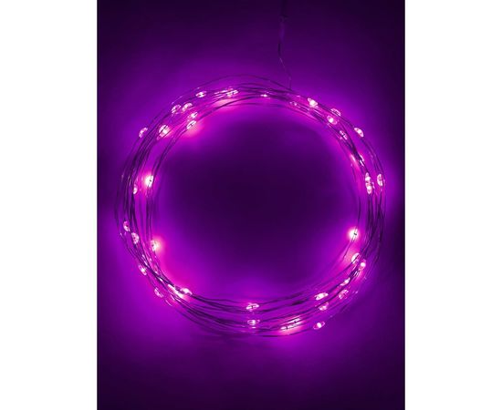 Гирлянда ЭРА ENIN 5NP LED нить, 5 м, сиреневый свет, АА 100/2500 Б0047961 