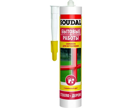 Силикон для остекления Soudal белый 280 мл 125774 