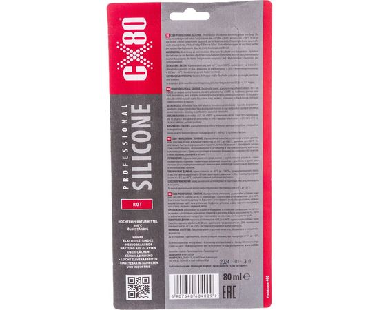 Силиконовый термостойкий герметик CX80 красный 80ML BLISTER 621/400 – изображение 2